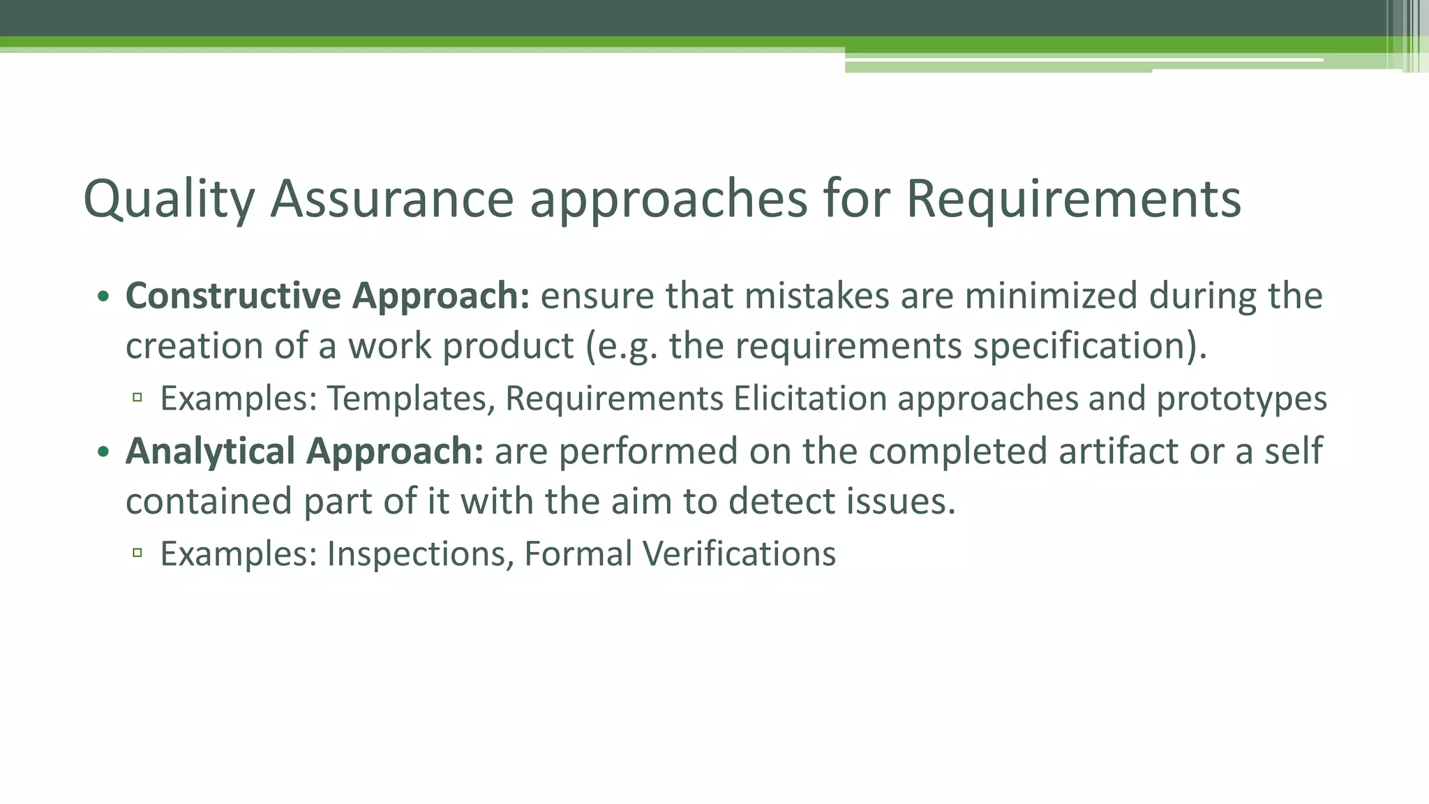 Role of qa in requirements engineering | PPT