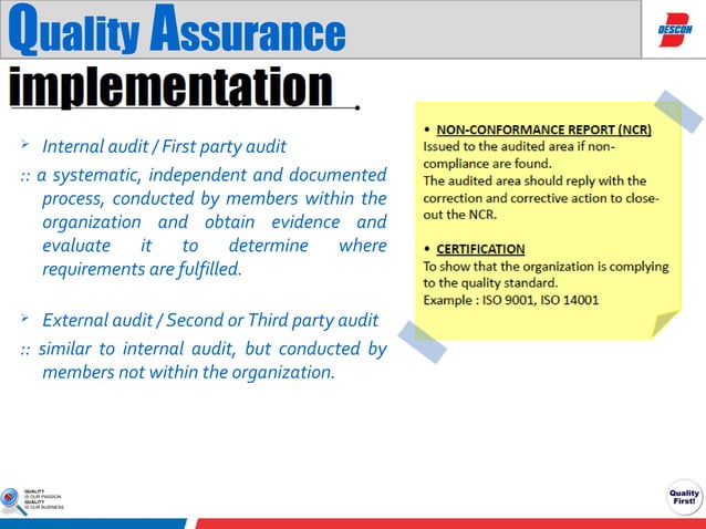 Role of qa&qc in manufacturing presentation | PPT
