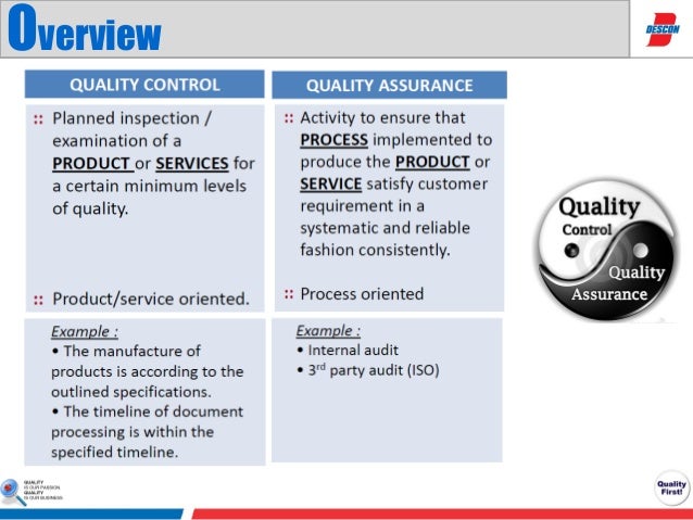 Role of qa&qc in manufacturing presentation