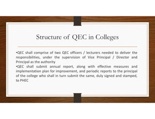 Role of QECs in public sector colleges | PDF