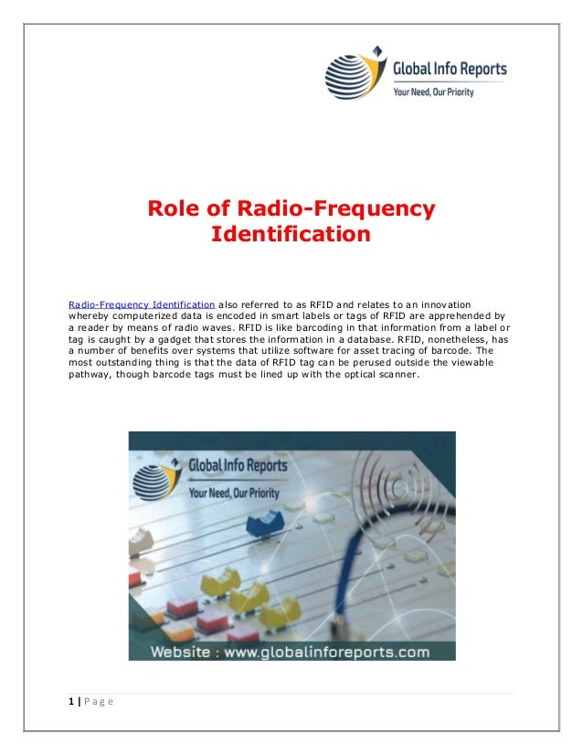 Role of Radio Frequency Identification