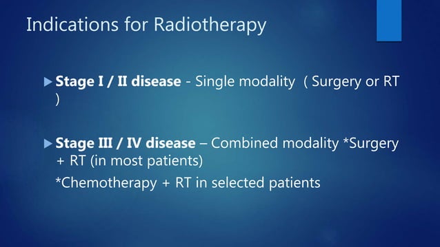 Role of radiotherapy in oral ca ppt for csm | PPT