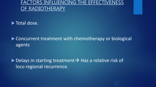 Role of radiotherapy in oral ca ppt for csm | PPTX