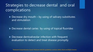 Role of radiotherapy in oral ca ppt for csm | PPTX
