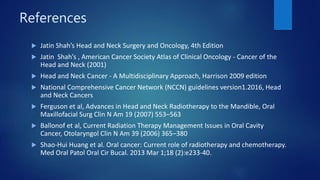 Role of radiotherapy in oral ca ppt for csm | PPTX