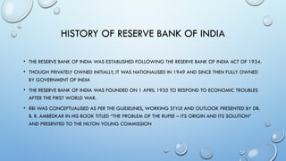 Rbi First Extablished role of rbi in control of credit project.pptx