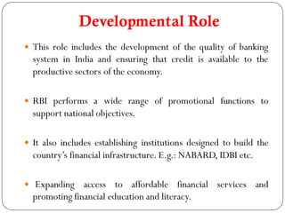 Role of rbi in indian economy | PDF
