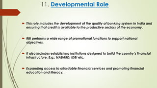 Role of rbi in indian economy | PPTX