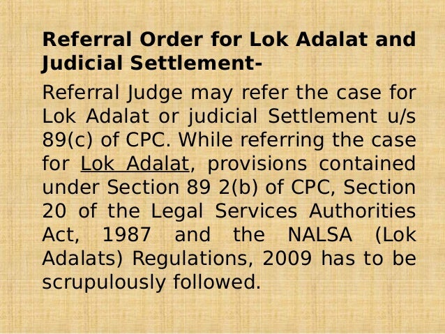 under cpc decree Role Judges of Referral