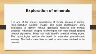 Role of Remote Sensing and Monitoring in Mining | PPTX