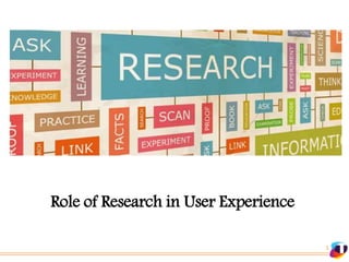 Role of Research in User Experience
1
 