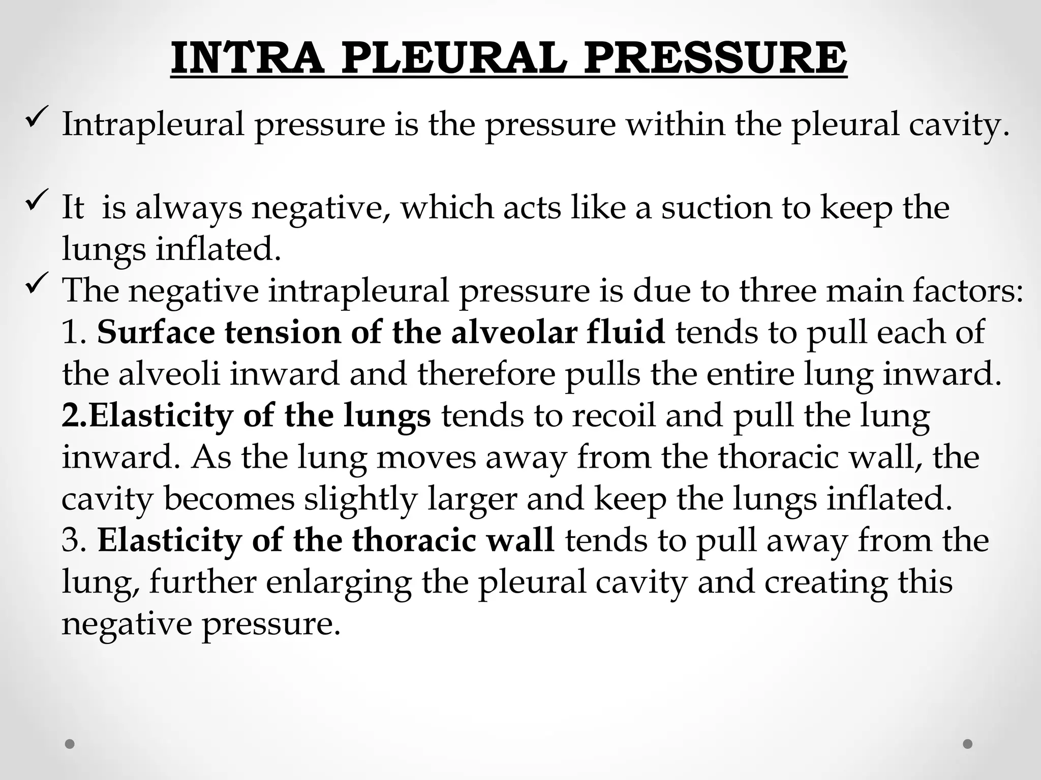 Role of respiratory muscles and various pressures in pulmonary ...