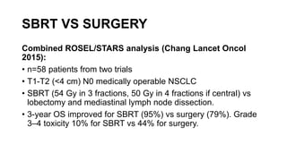 Role of SBRT in lung cancer | PPTX