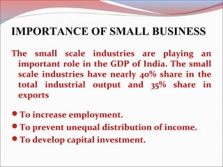 Small Business and Role of Small Business in Indian Economy | PPT