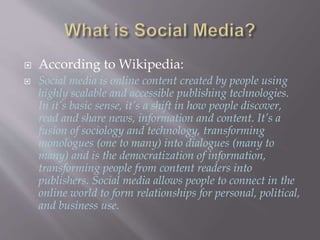 Role of social media in business communication | PPTX