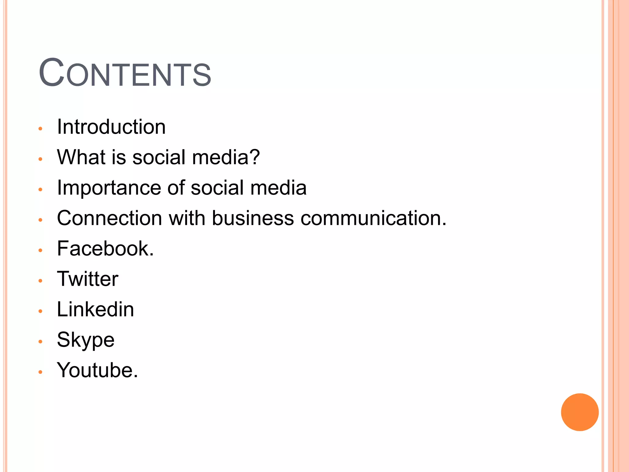 Role of social media in business communication | PPTX
