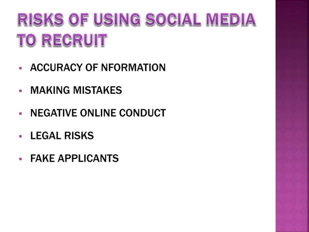 role of social media in recruitment research paper