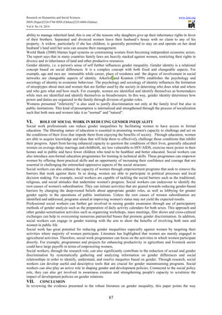 Role of social work in minimizing sexual and gender inequalities | PDF