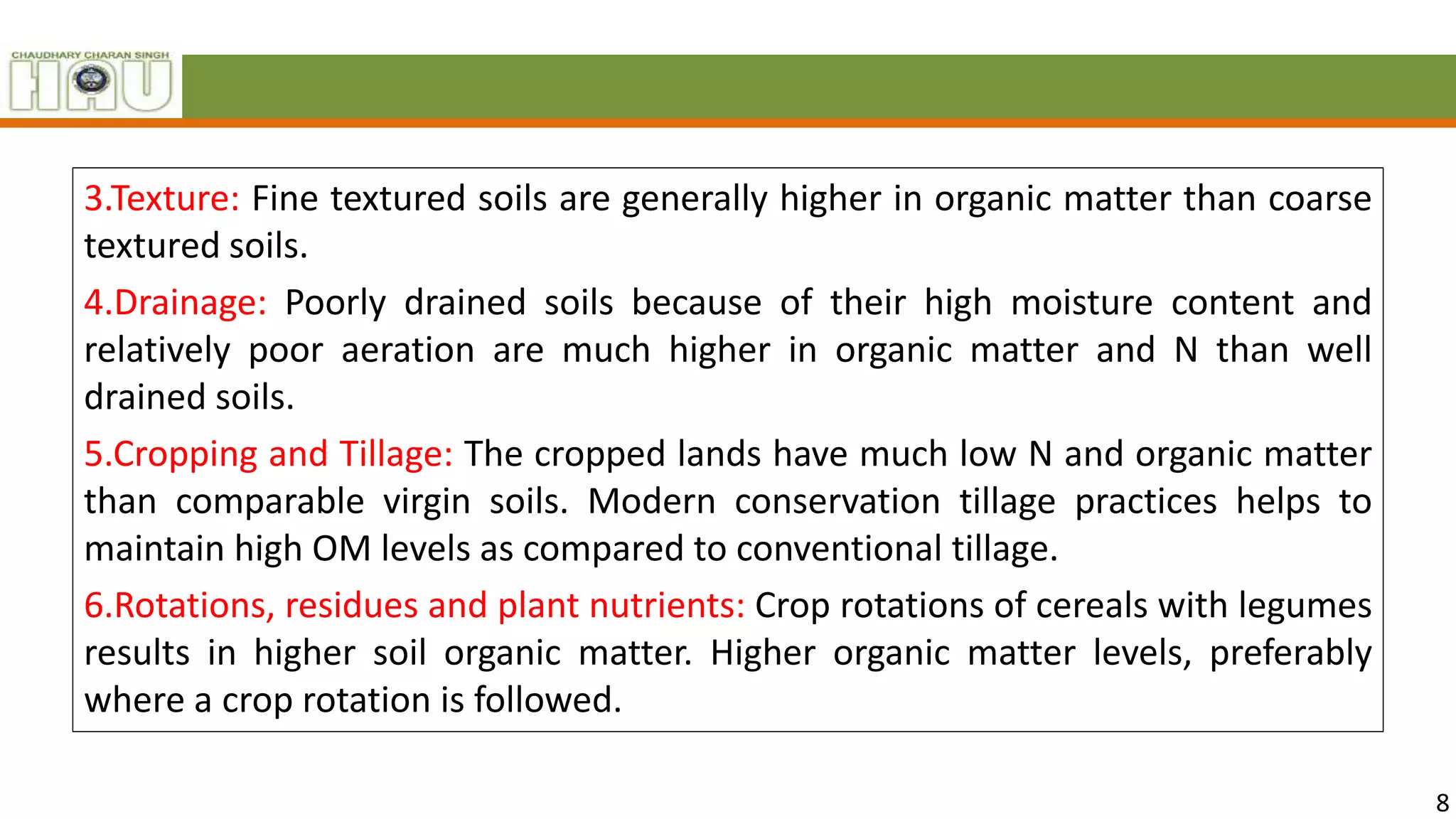 Role of Soil Organic Matter in soil.pptx