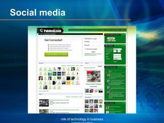 Social media role of technology in business communication