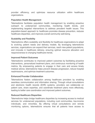 Role of Telemedicine in the Healthcare Industry | PDF