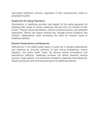 Role of Telemedicine in the Healthcare Industry | PDF