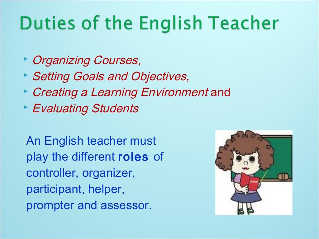 Role of the English Teacher Ppt