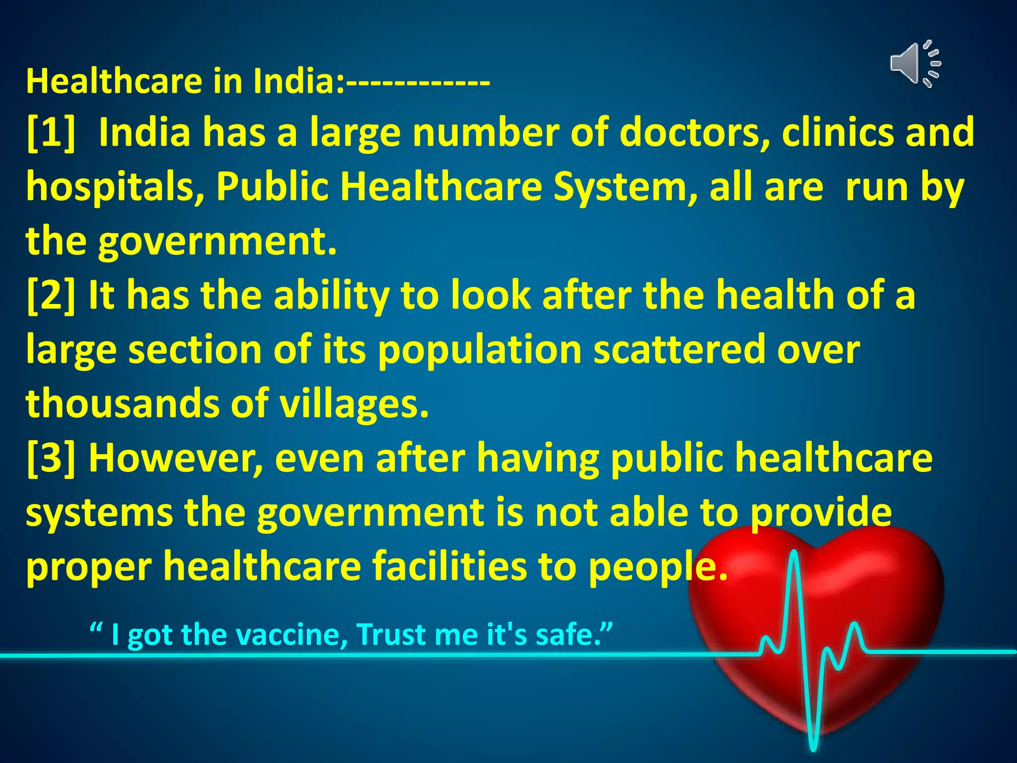 Role of the govt. in health class 7th civics | PPTX
