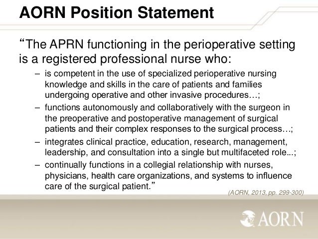 Statement on clinical nurse specialist practice and education picture
