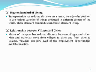 Visual Reference: Role Of Transportation In Urban Development