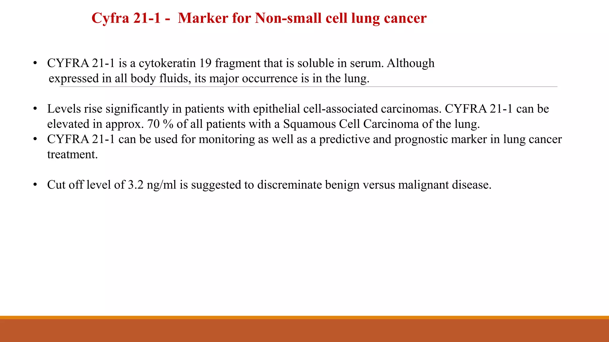 Role of tumour markers in clinical practice | PPTX
