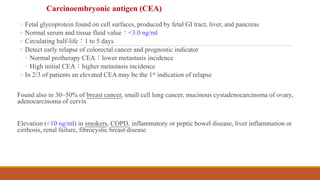 Role of tumour markers in clinical practice | PPTX