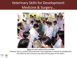 The role of veterinary science in international development