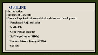 Role of village instituation in rural development | PPTX
