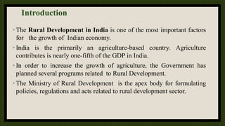 Role of village instituation in rural development | PPTX