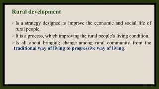 Role of village instituation in rural development | PPTX