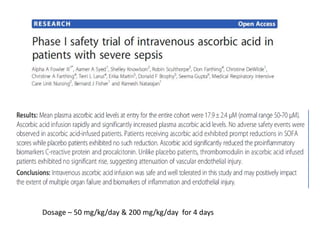 Role of vitamin c and thiamine in sepsis | PPTX