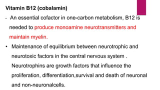 Role of vitamins in psychiatry | PPTX