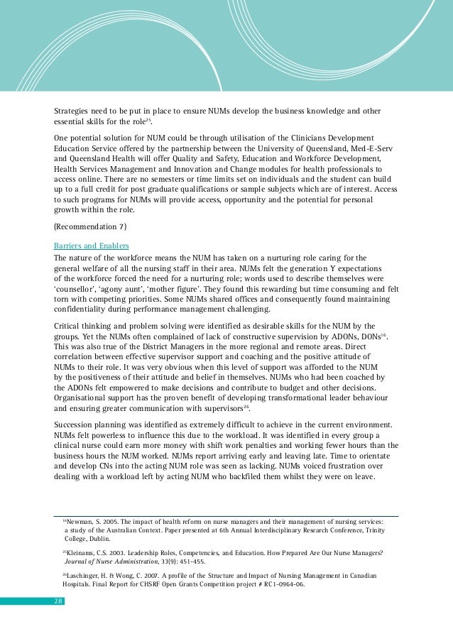 nurse manager or nurse administrator job description