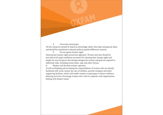 Role of Women and Gender Approaches in DRR | PDF