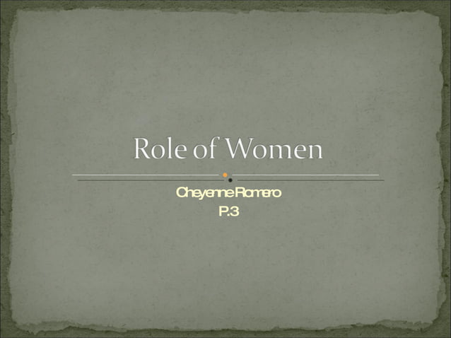 Role Of Women In Renaissance | PPT
