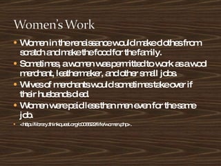 Role Of Women In Renaissance | PPT