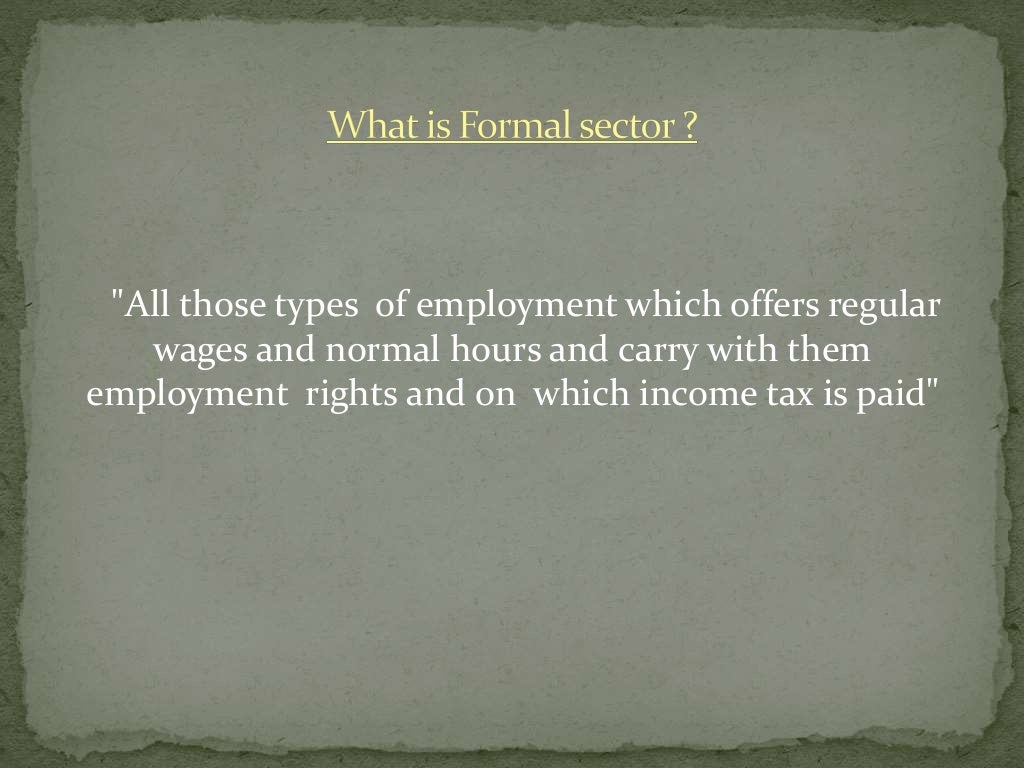 Role of working women in formal sector