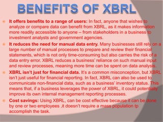 Role of xbrl in business reporting | PPTX