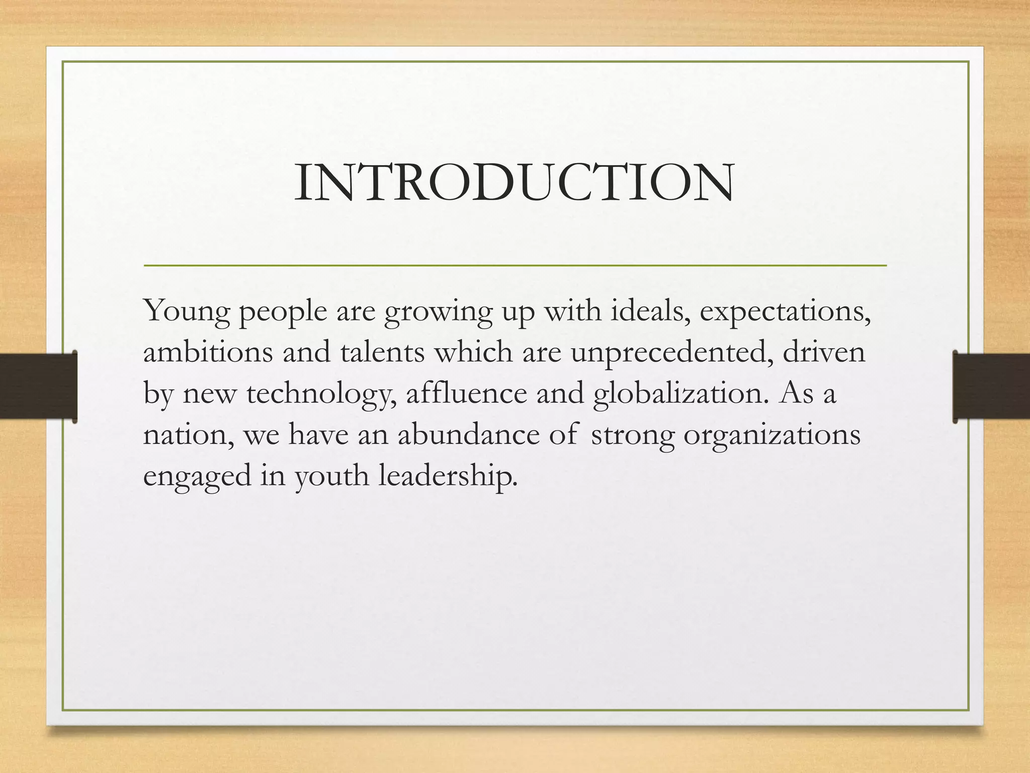 Role of youth leadership by emon | PPT