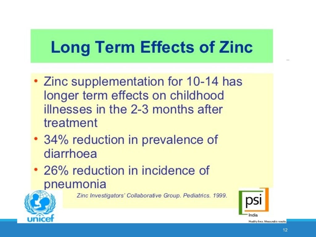 Role of Zinc in Diarrhea