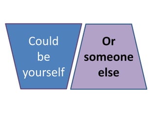 Could
be
yourself
Or
someone
else
 