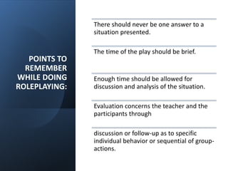 ROLE PLAY topic teaching learning process | PPTX