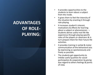 ROLE PLAY topic teaching learning process | PPTX