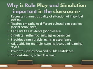 Games, simulations and role-playing, TeachingEnglish